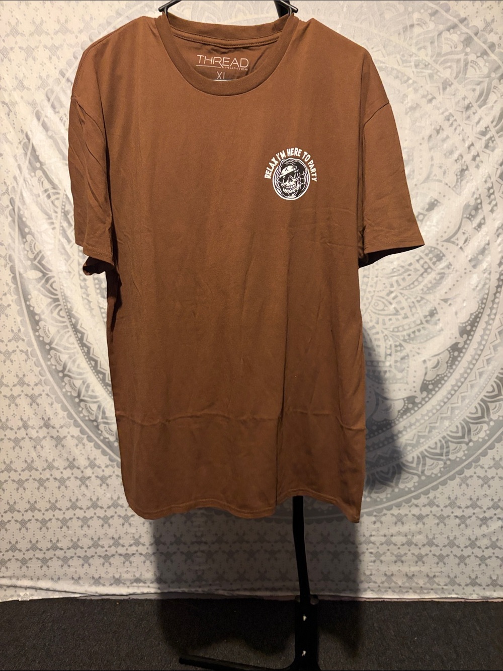 Thread Brown Graphic Short-Sleeve Crewneck T-Shirt